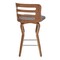 Armen Living Verne 26" Swivel Gray Faux Leather and Walnut Wood Bar Stool LCVRBAWAGR26 - alternate 8